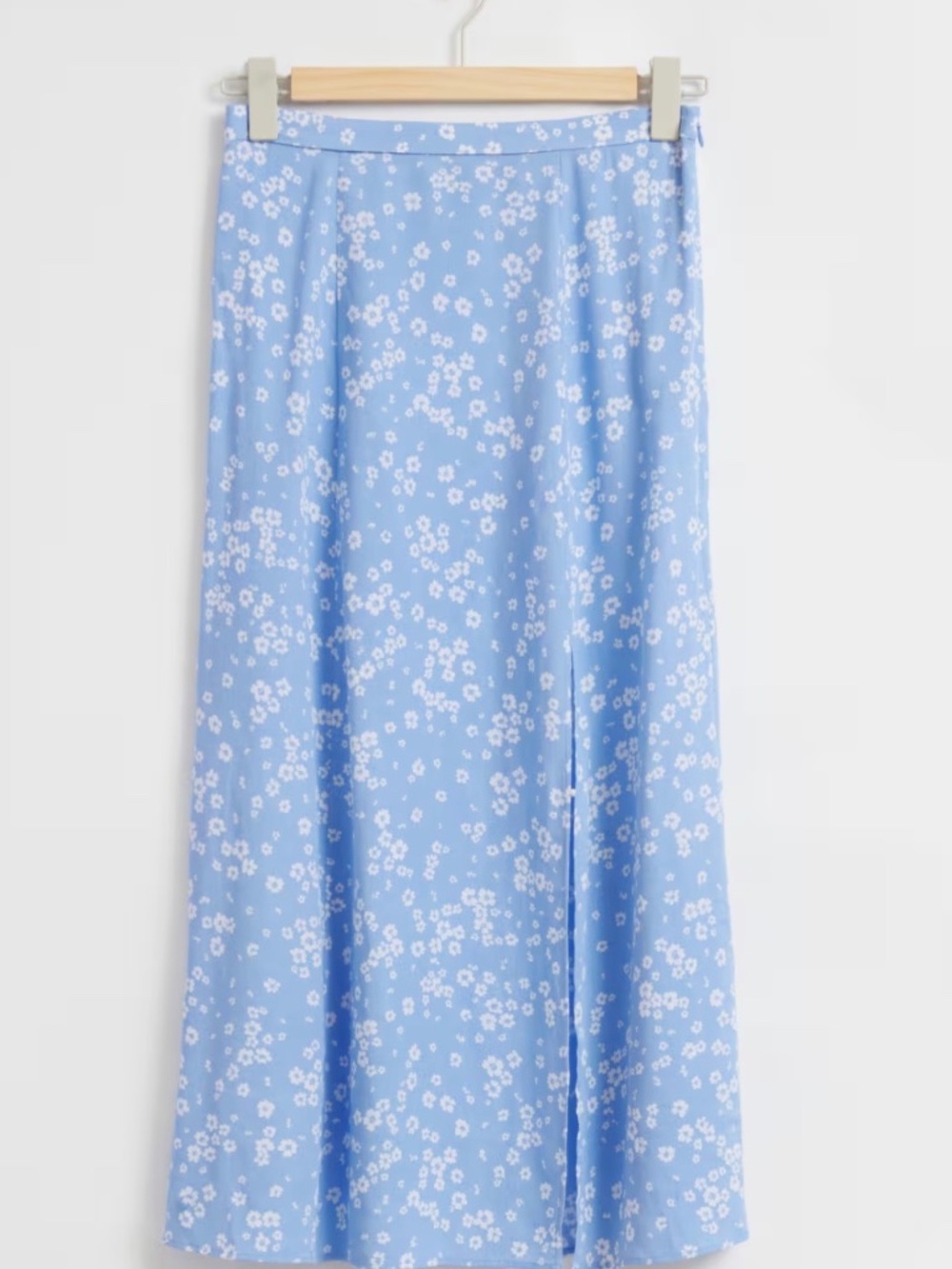 & Other Stories Side Slit Midi Floral Skirt